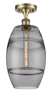 Ballston Semi-Flush Mount Cast Brass White