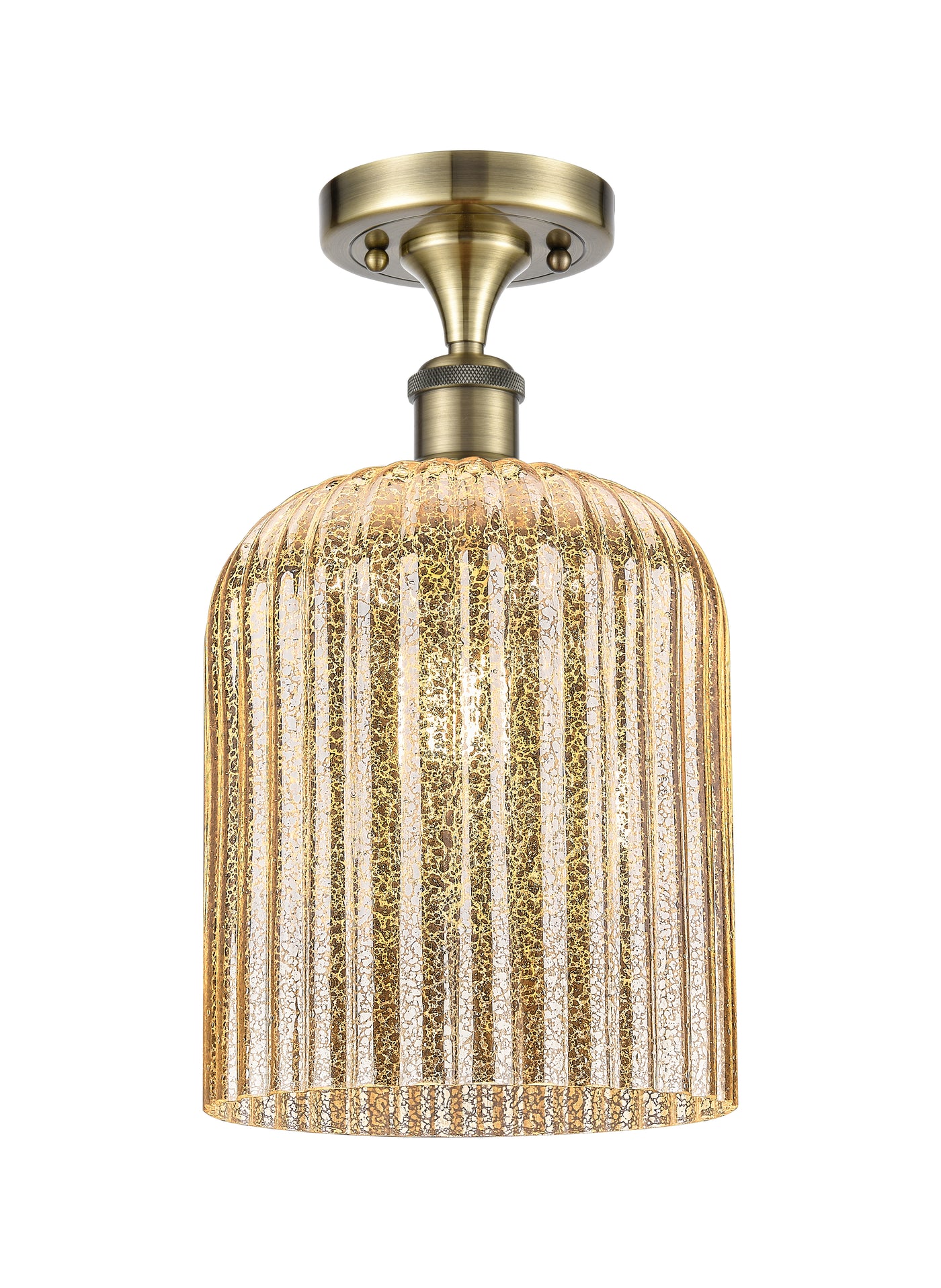 Ballston Semi-Flush Mount White Chrome