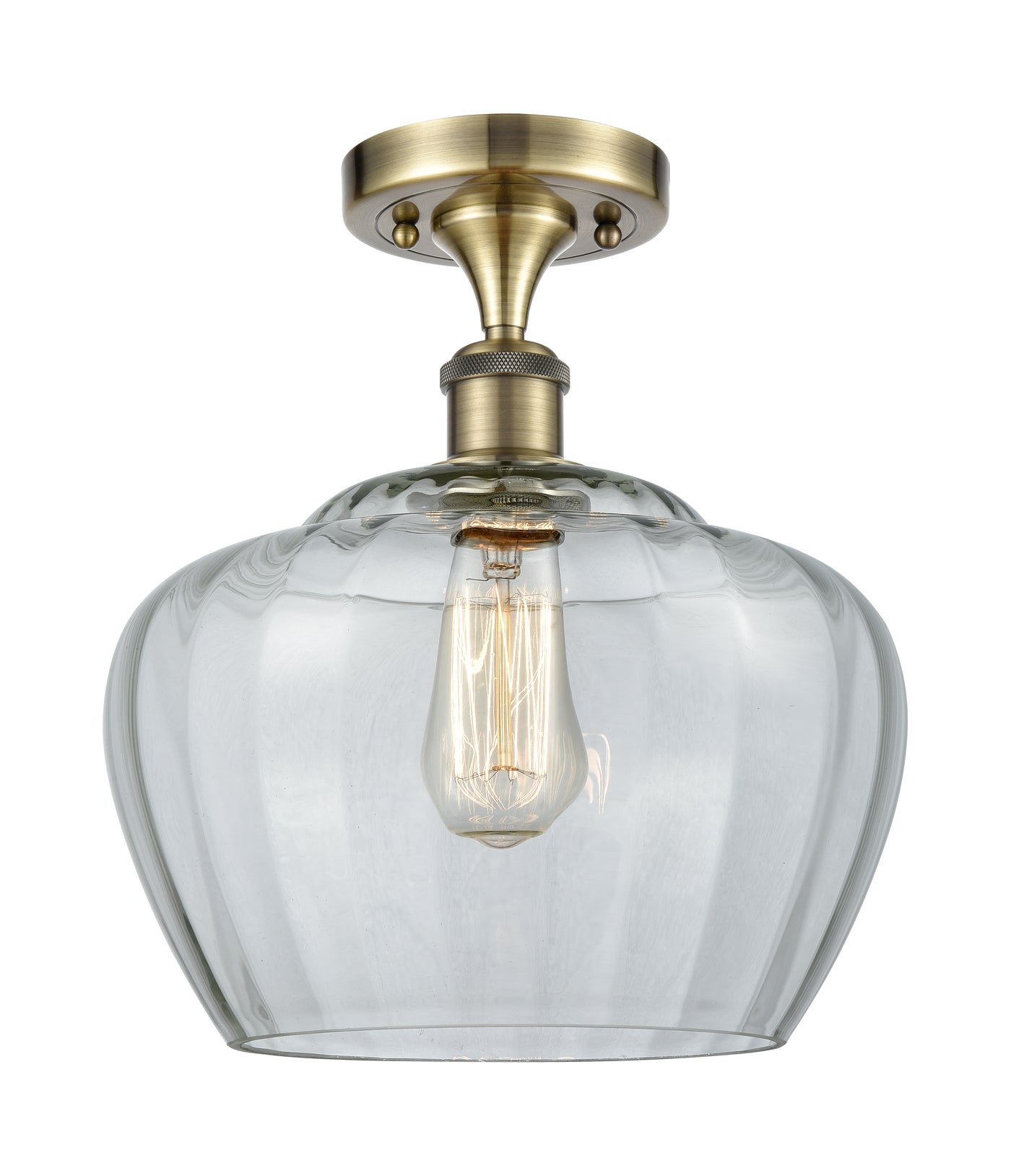 Ballston Semi-Flush Mount Polished Chrome Glass