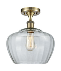 Ballston Semi-Flush Mount Chrome Brass