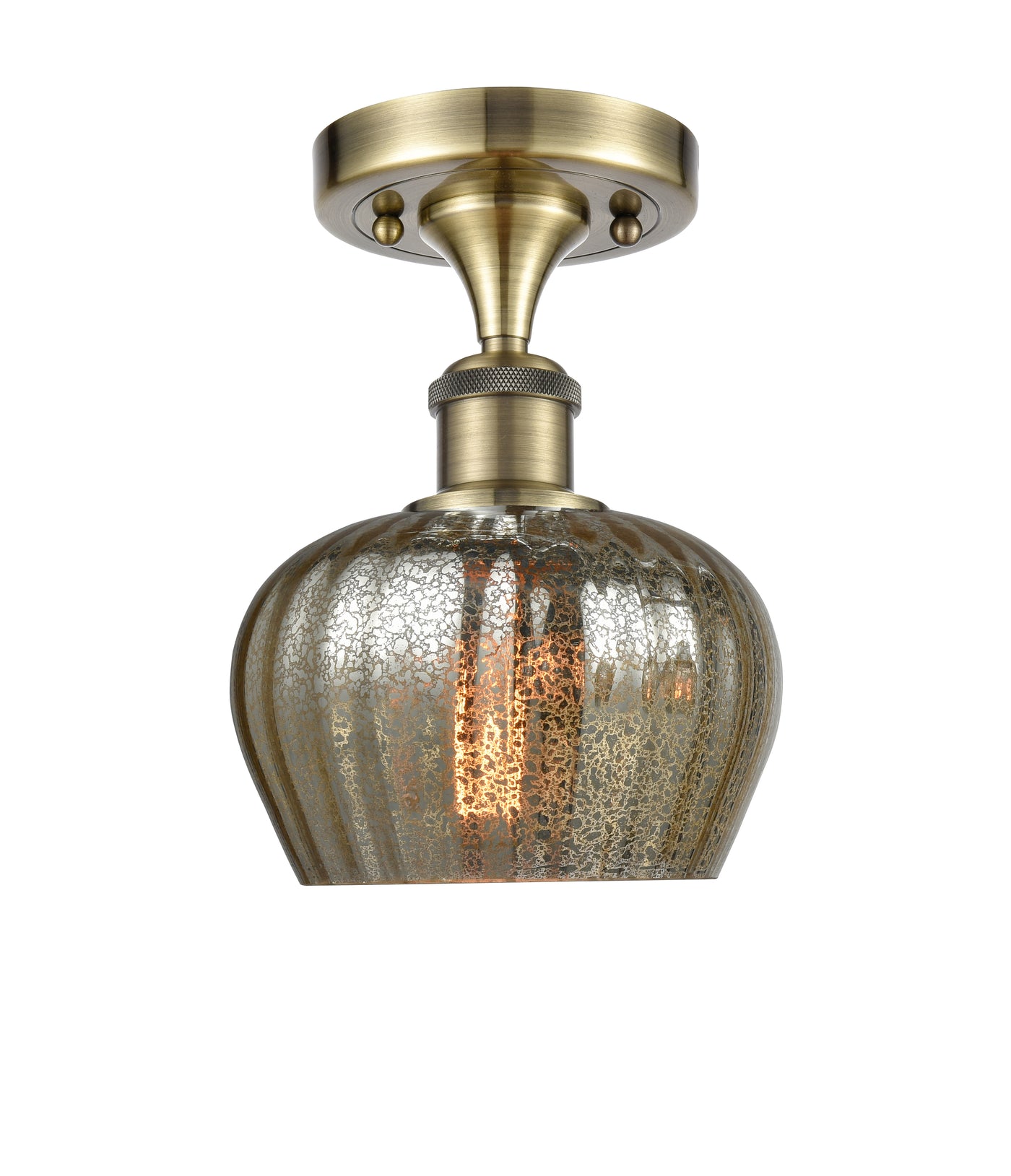 Ballston Semi-Flush Mount White Chrome