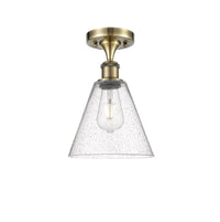 Ballston Semi-Flush Mount White Polished Chrome