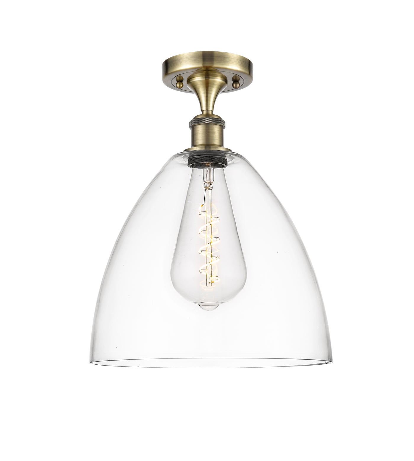 Ballston Semi-Flush Mount White Finish