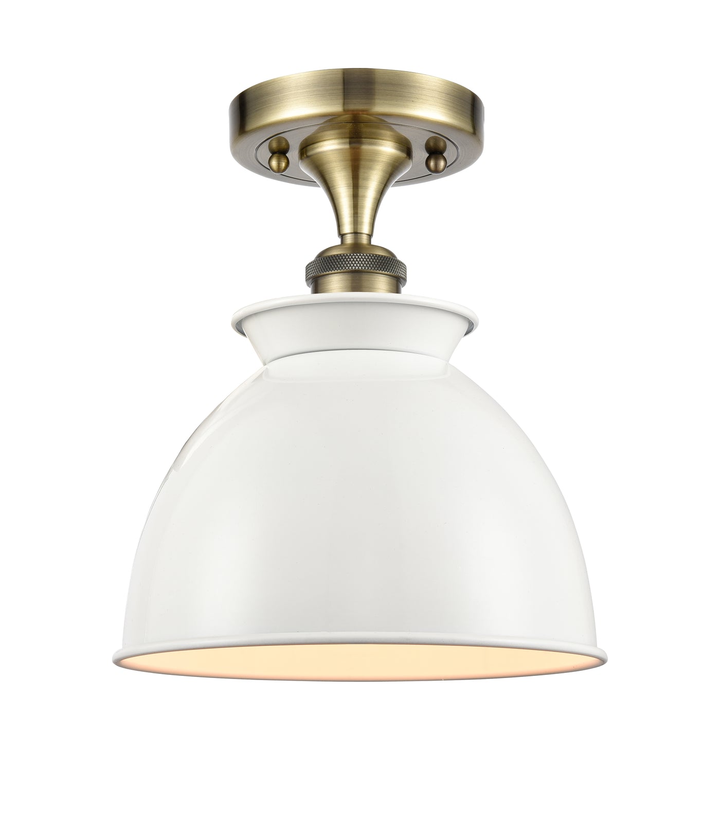 Ballston Semi-Flush Mount White Chrome