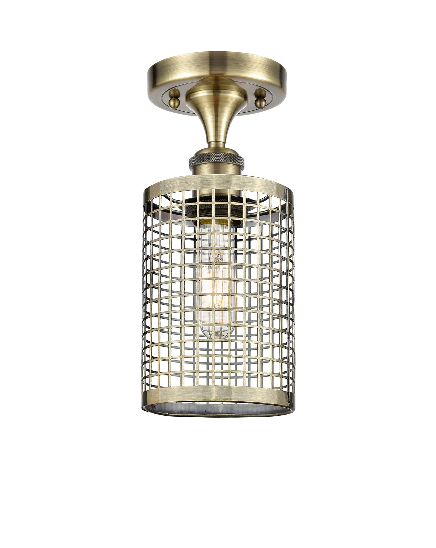 Ballston Semi-Flush Mount Polished Nickel