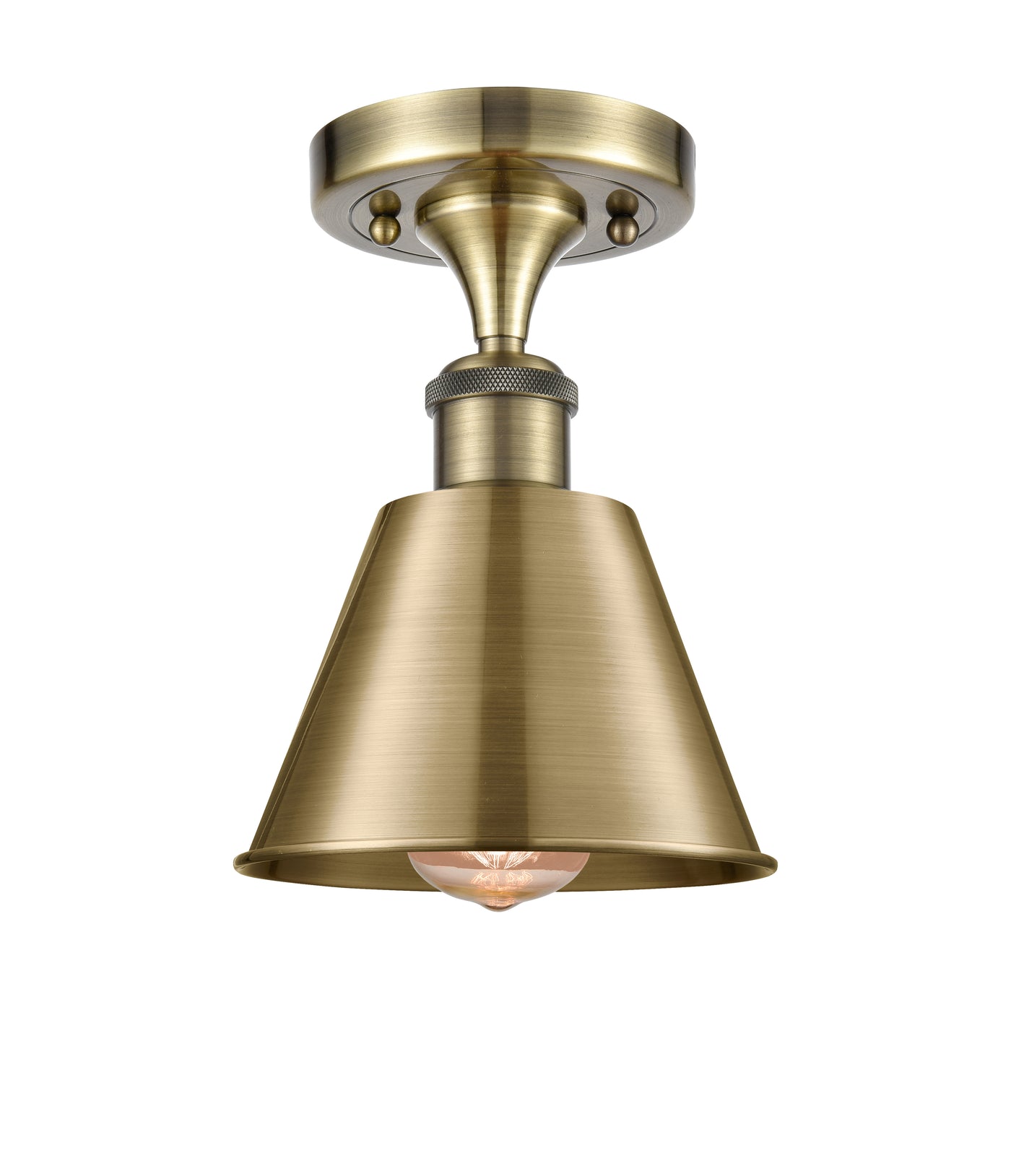 Ballston Semi-Flush Mount Cast Brass Chrome