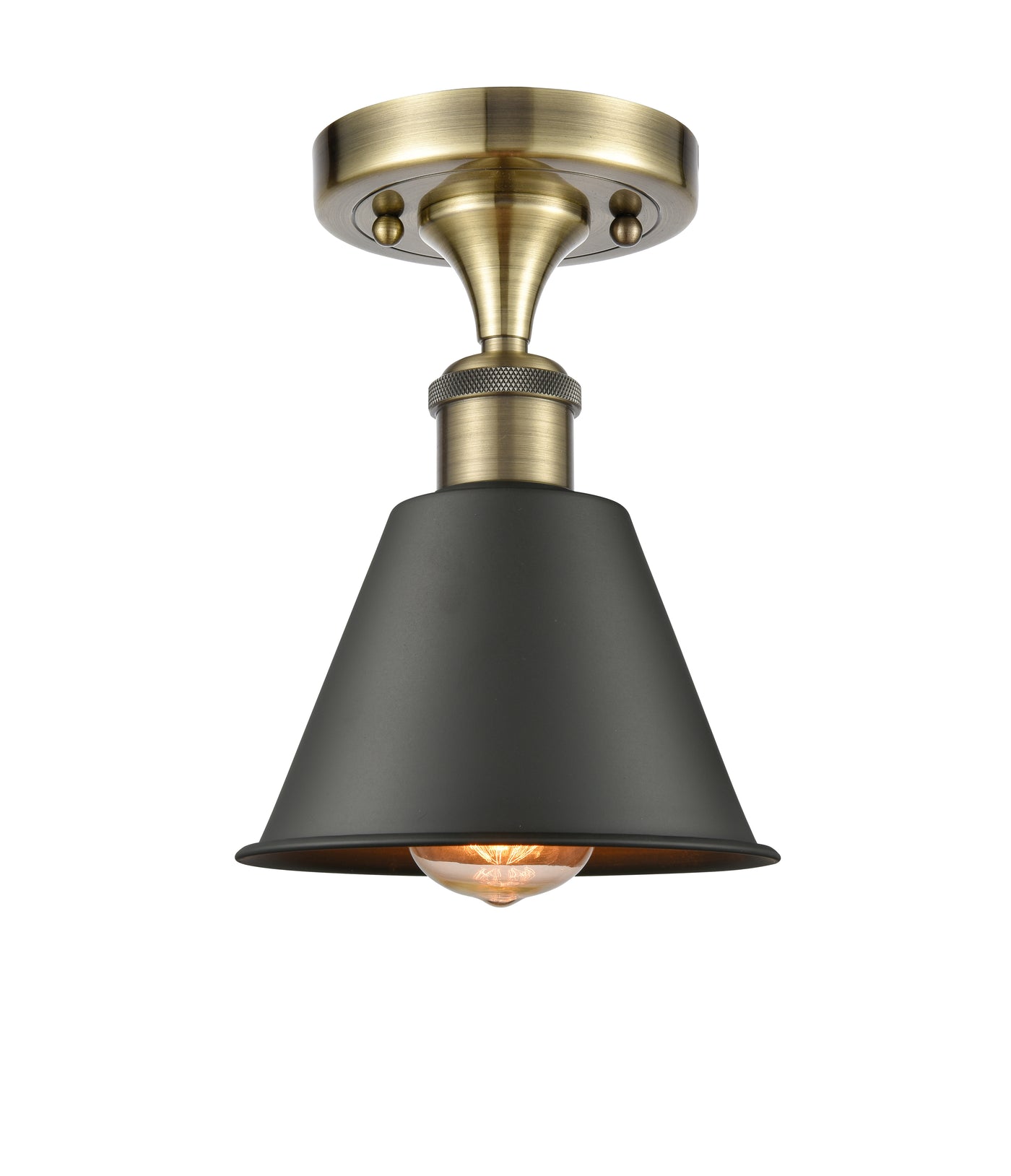Ballston Semi-Flush Mount Cast Brass Chrome