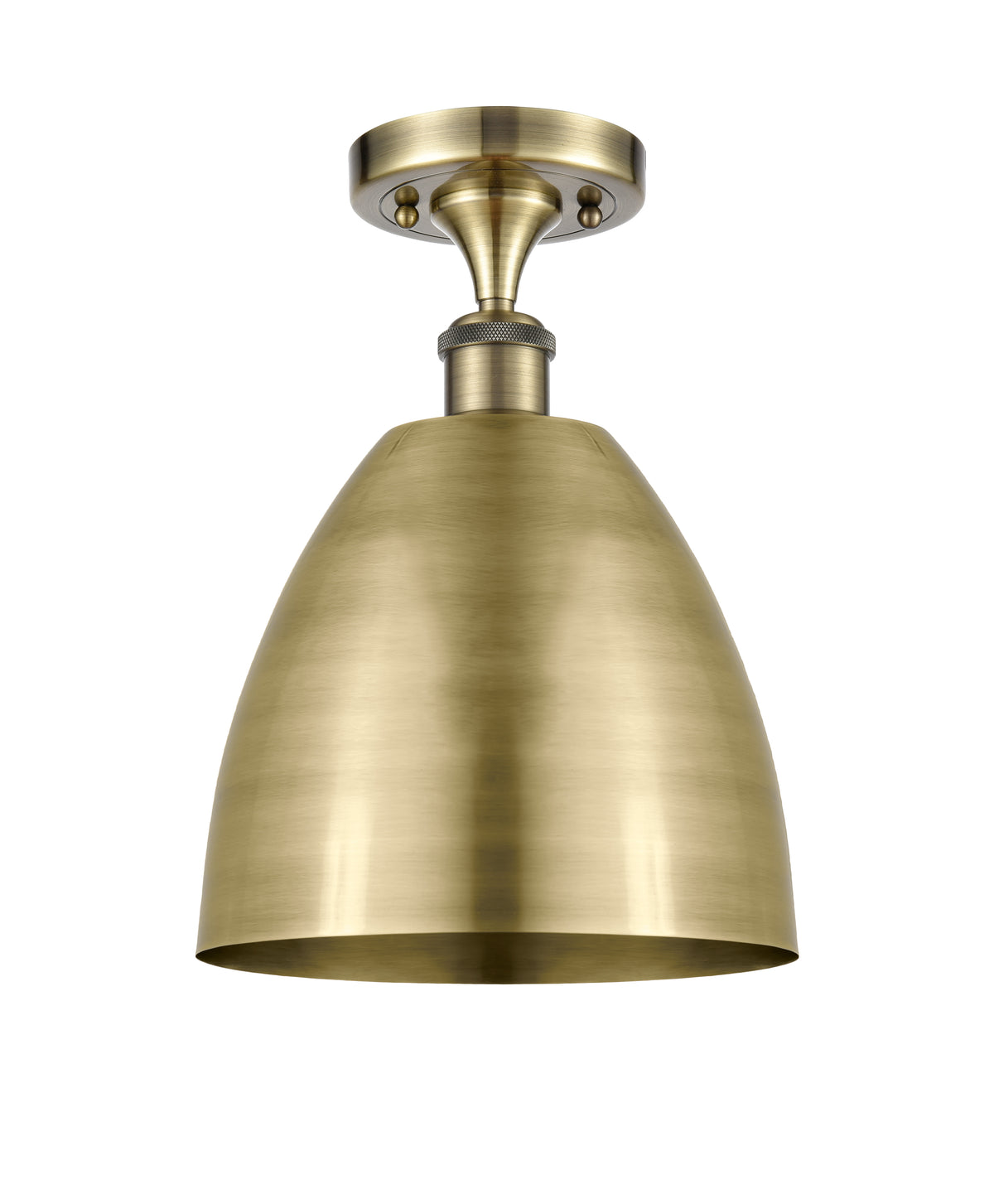 Bristol 9-Inch 1-Light Semi-Flush Mount Cone Shade 12.375-Inch High