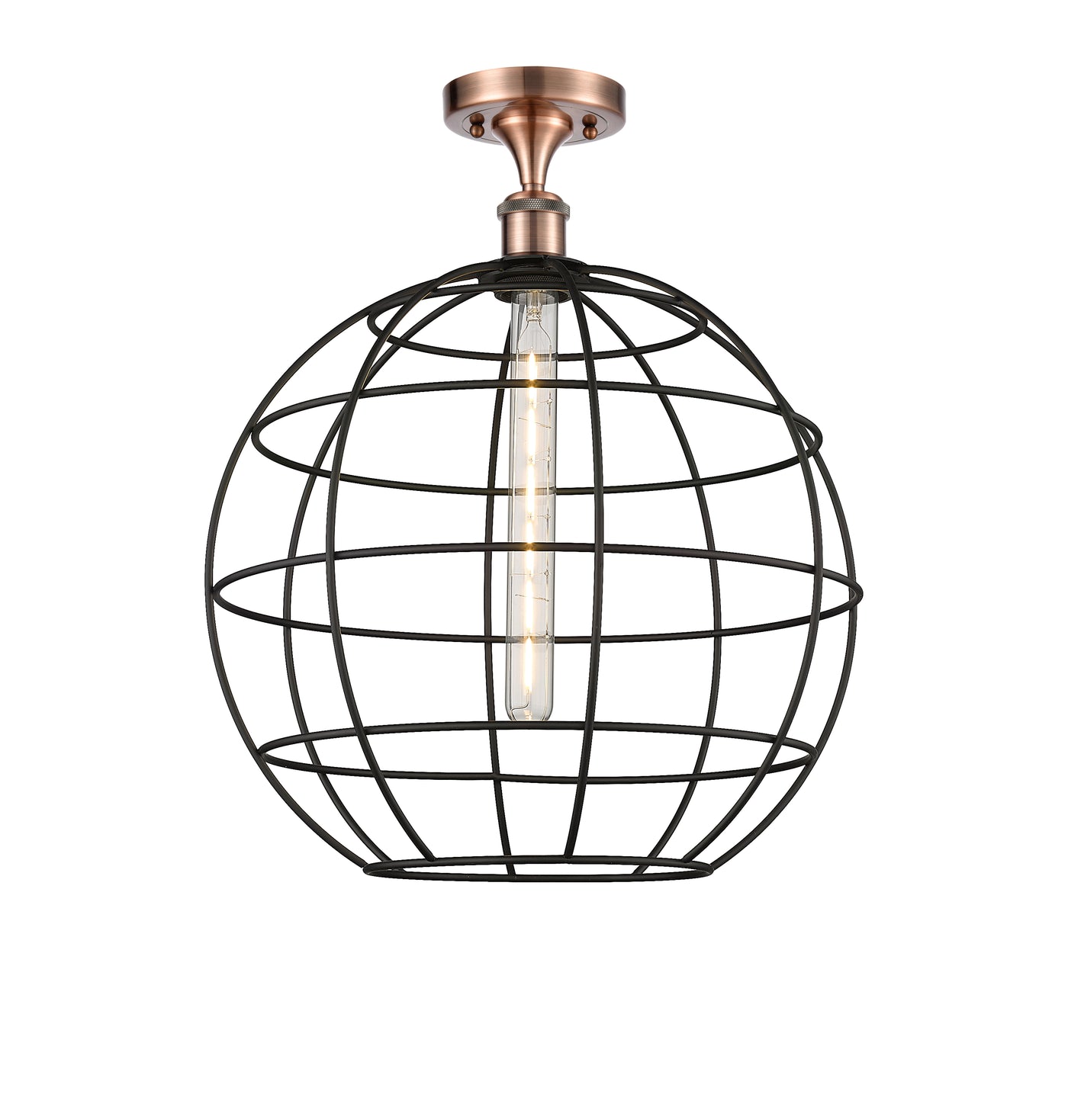 Ballston Semi-Flush Mount Satin Nickel