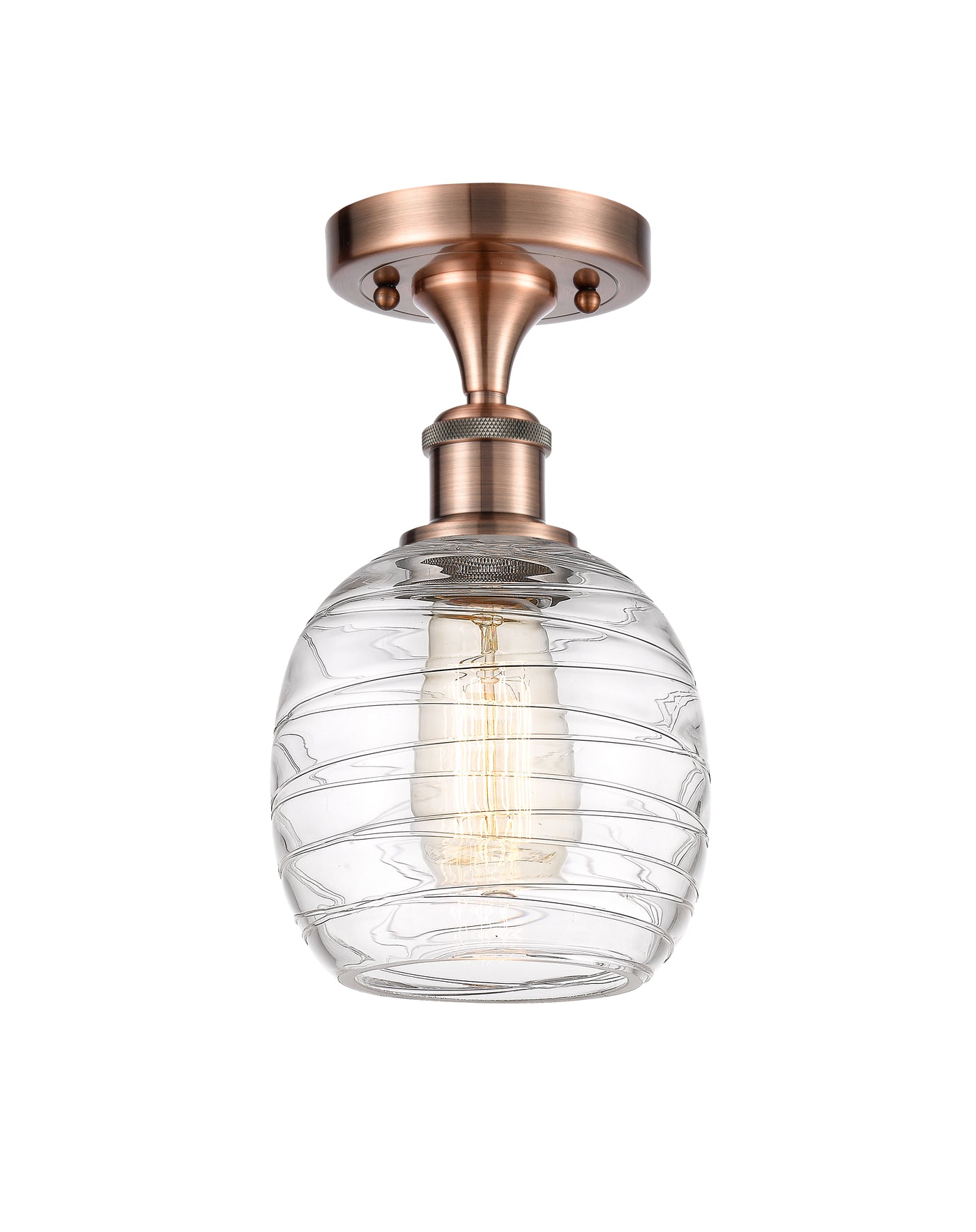 Ballston Semi-Flush Mount White Chrome