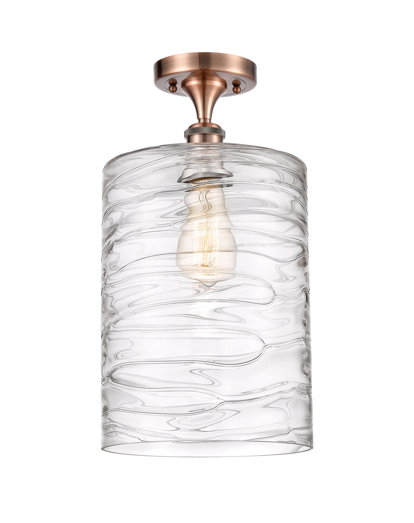 Ballston Semi-Flush Mount White Chrome