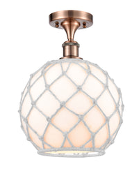 Ballston Semi-Flush Mount White Chrome