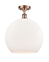 Ballston Semi-Flush Mount White Chrome
