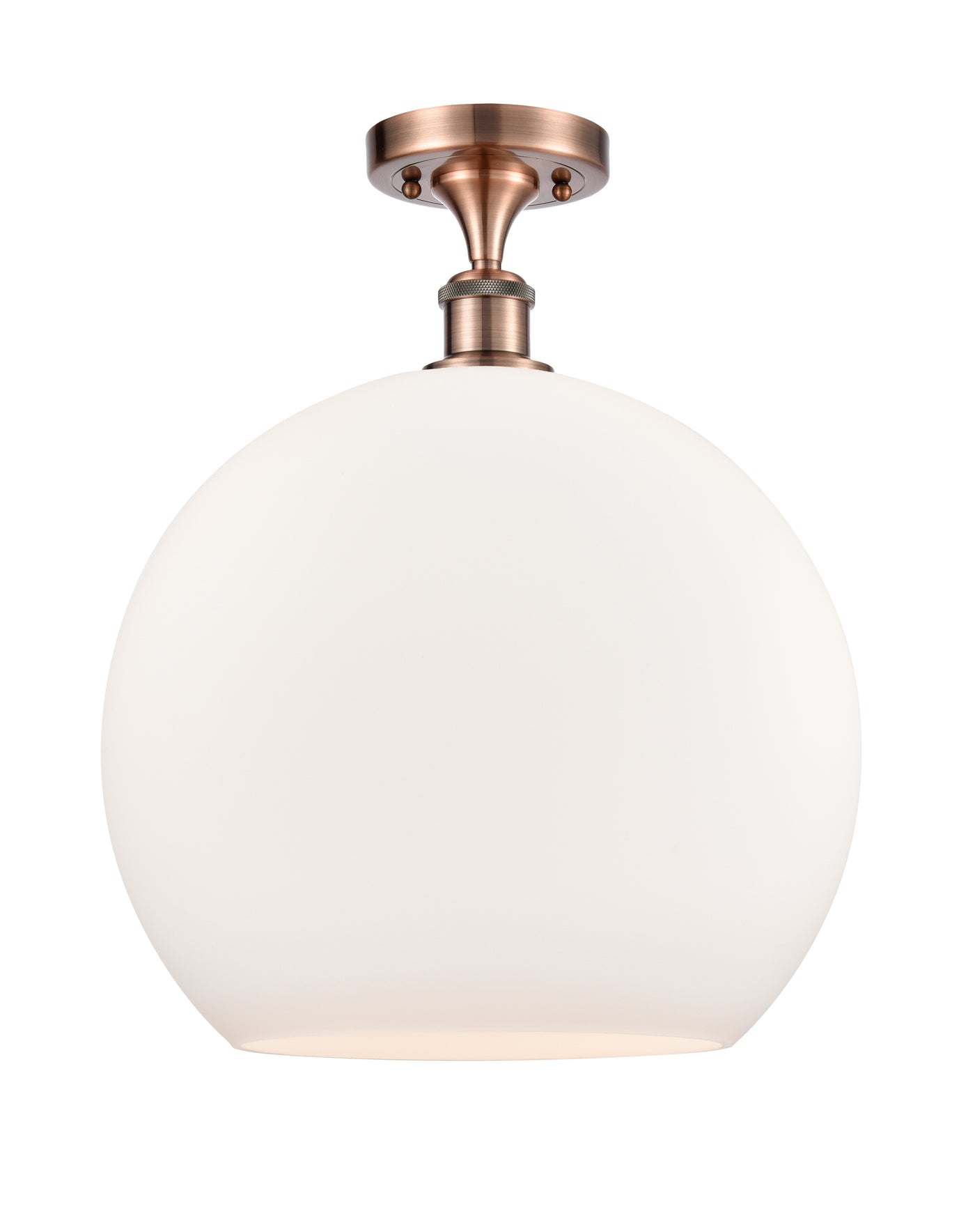 Ballston Semi-Flush Mount White Finish
