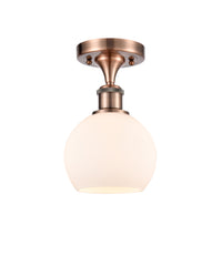 Ballston Semi-Flush Mount White Chrome