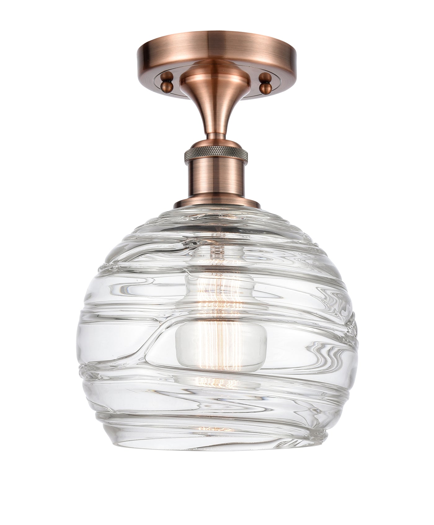 Ballston Semi-Flush Mount White Chrome