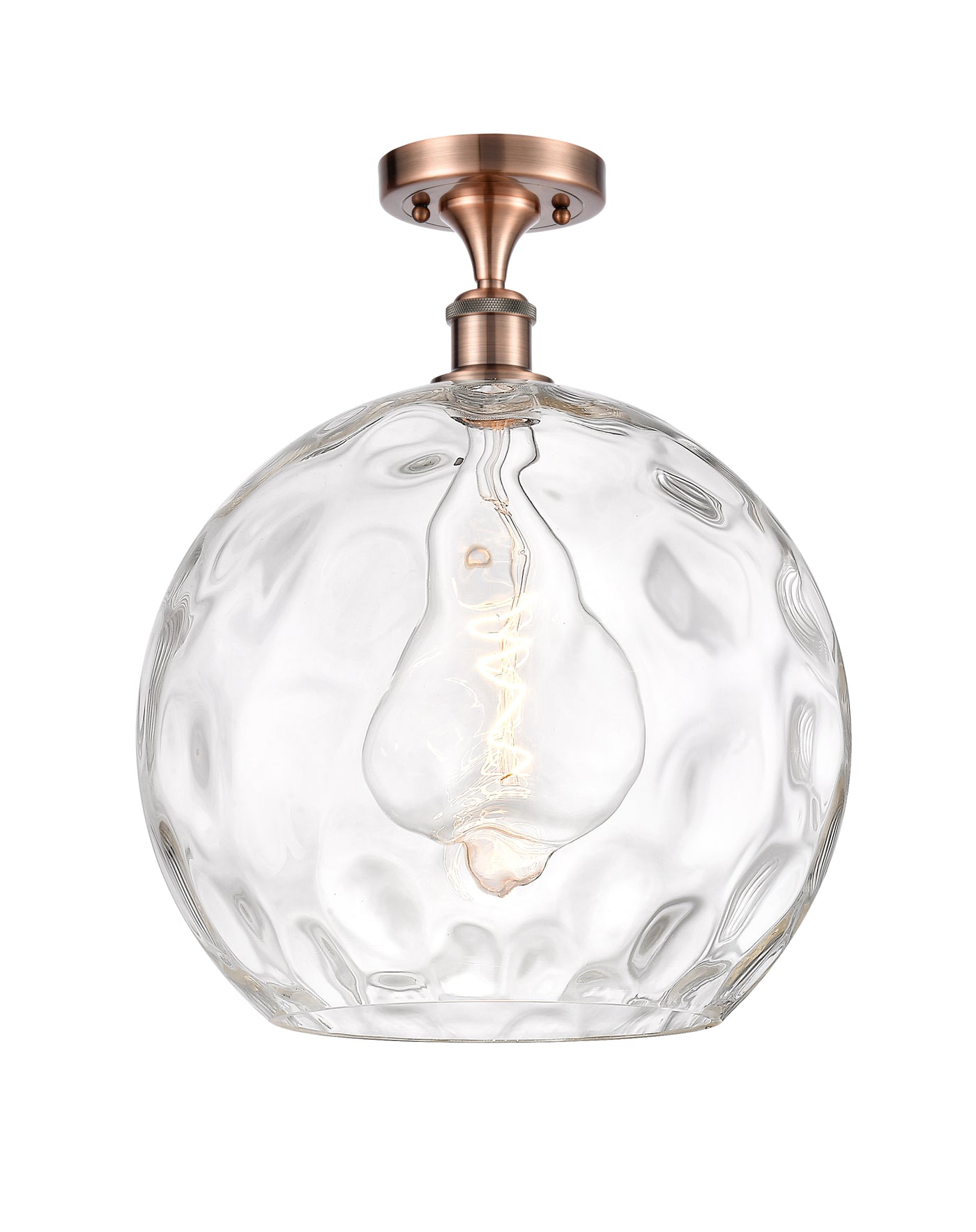 Ballston Semi-Flush Mount White Water Glass