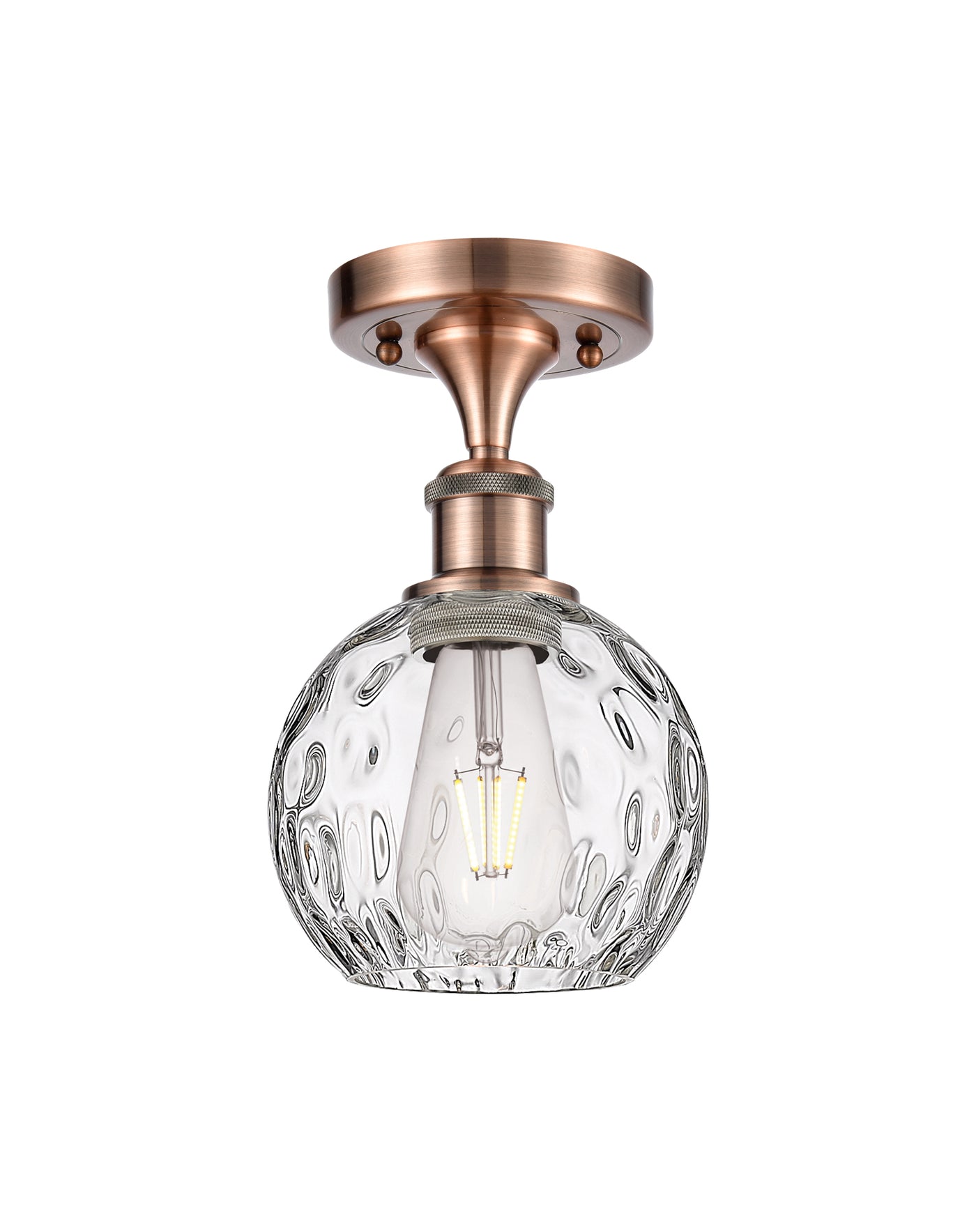Ballston Semi-Flush Mount White Finish