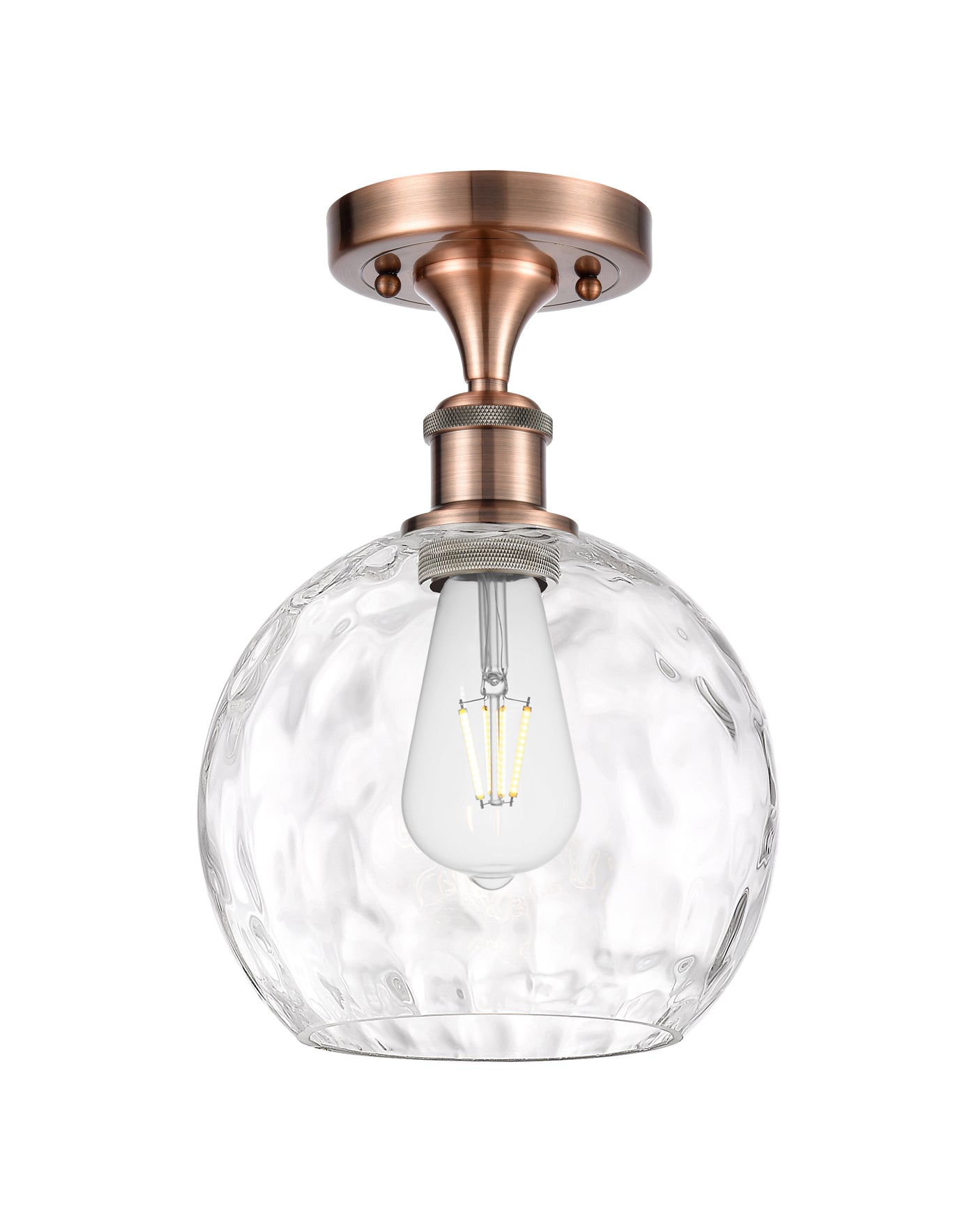 Ballston Semi-Flush Mount Chrome Glass