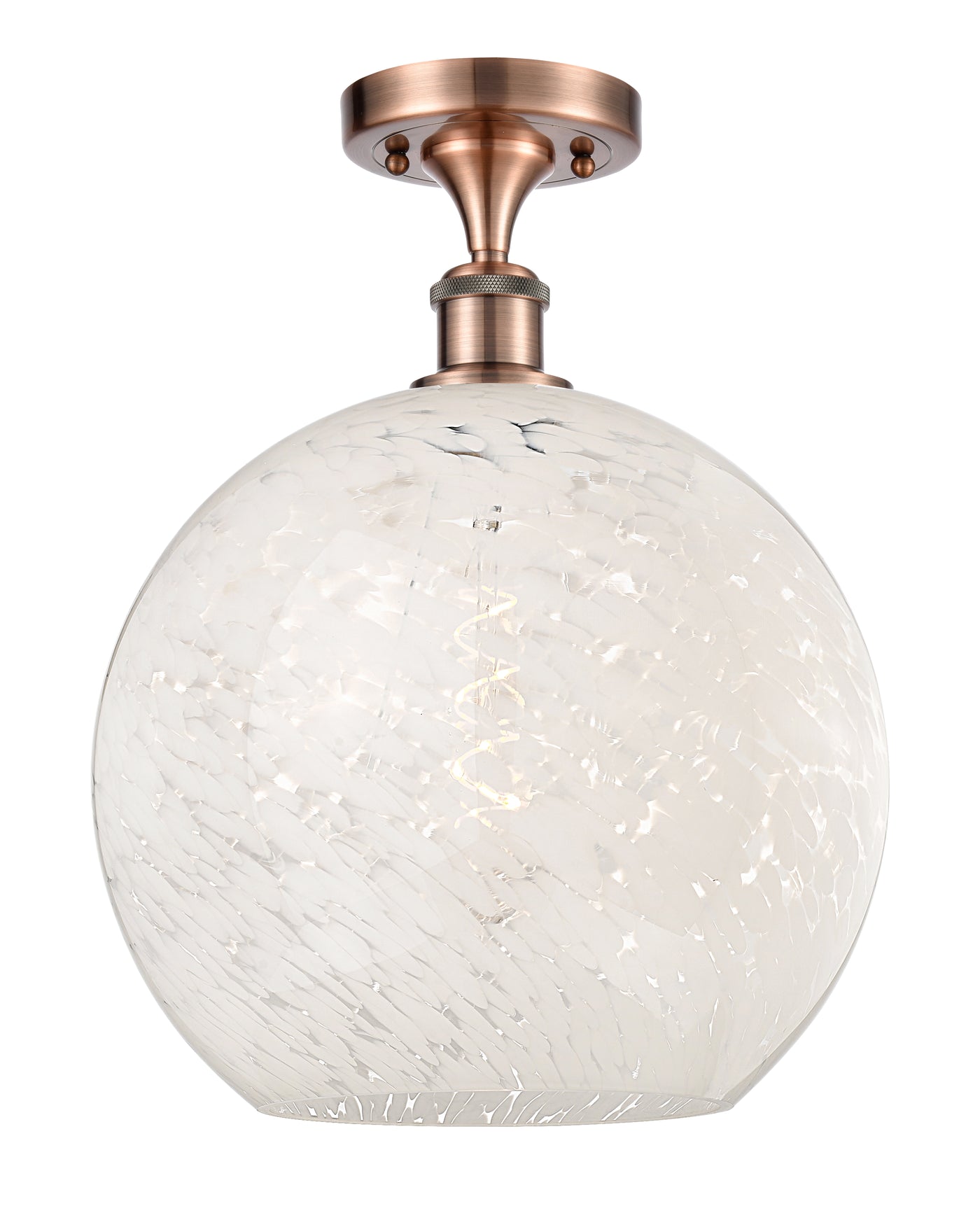 Ballston Semi-Flush Mount White Mouchette