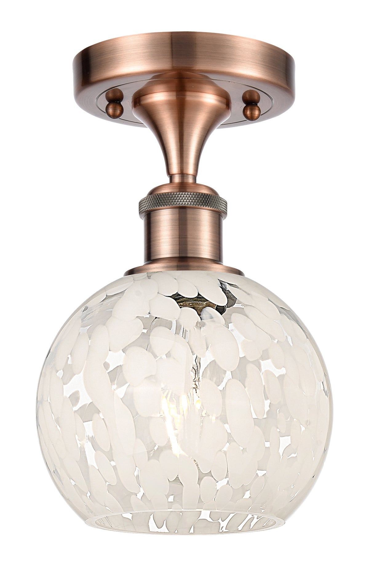 6-Inch 1-Light Semi-Flush Mount 9.25-Inch High Dimmable