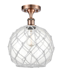 Ballston Semi-Flush Mount White Chrome