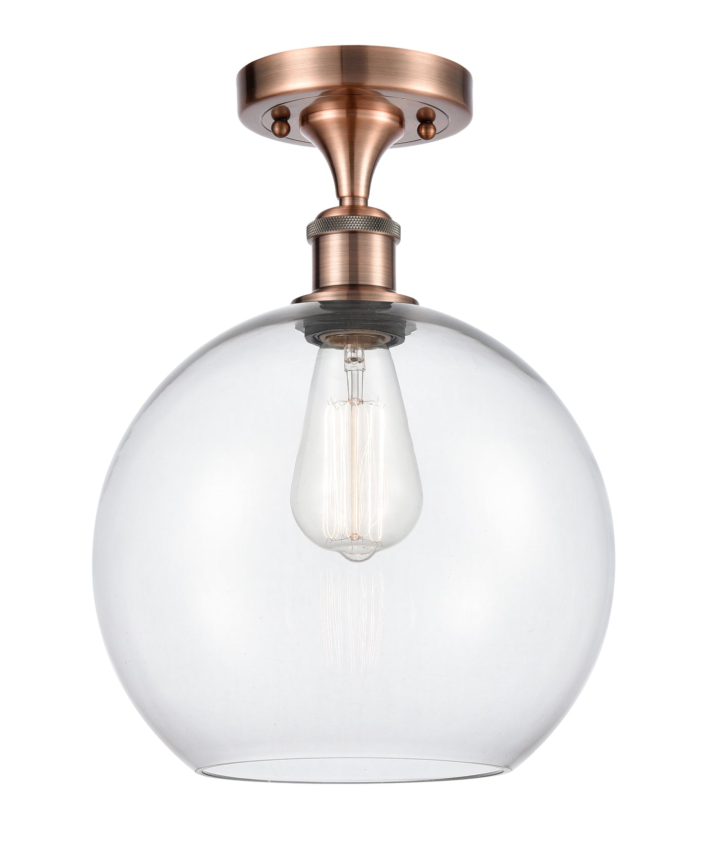 Ballston Semi-Flush Mount White Chrome Finish