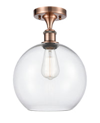 Ballston Semi-Flush Mount White Chrome Finish