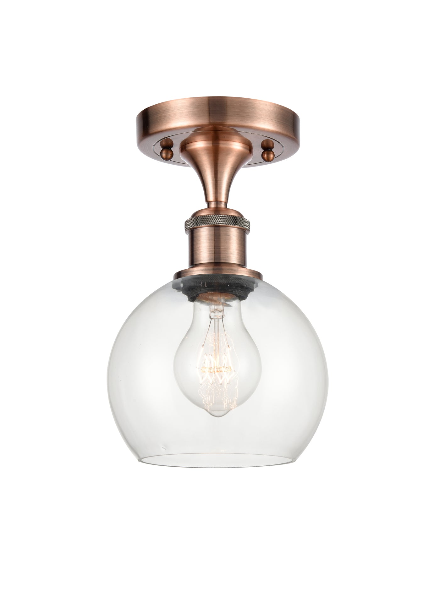 Ballston Semi-Flush Mount White Chrome
