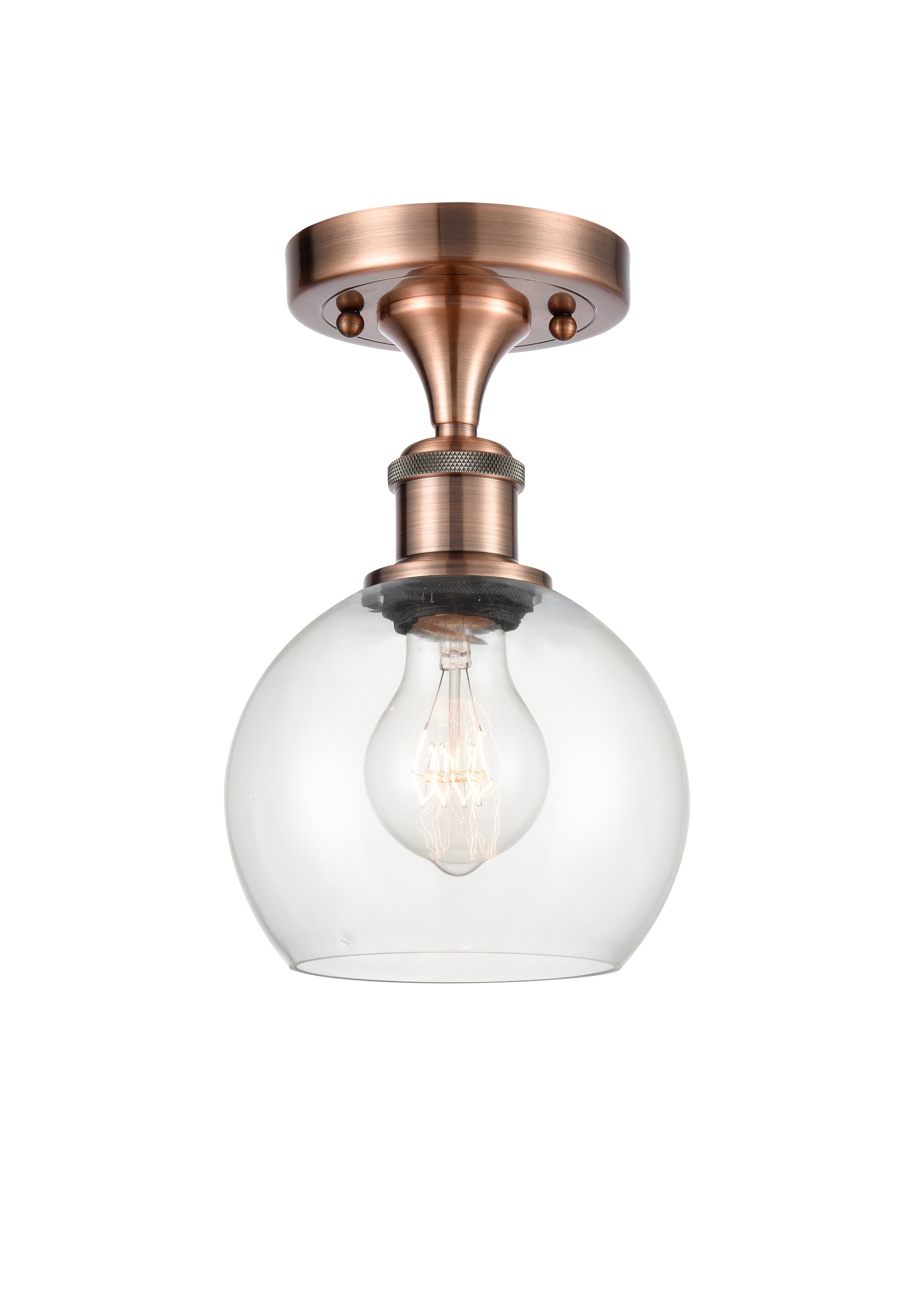 Ballston Semi-Flush Mount White Chrome