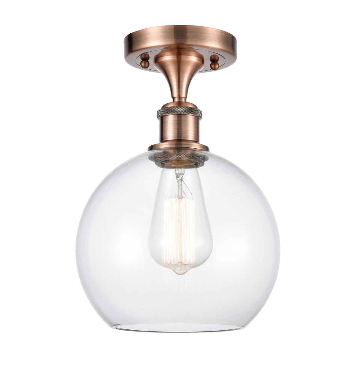 Athens 8-Inch 1-Light Semi-Flush Mount 11.25-Inch High