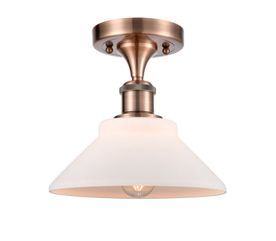 Ballston Semi-Flush Mount White Cast Brass