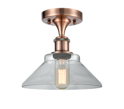 Ballston Semi-Flush Mount White Cast Brass
