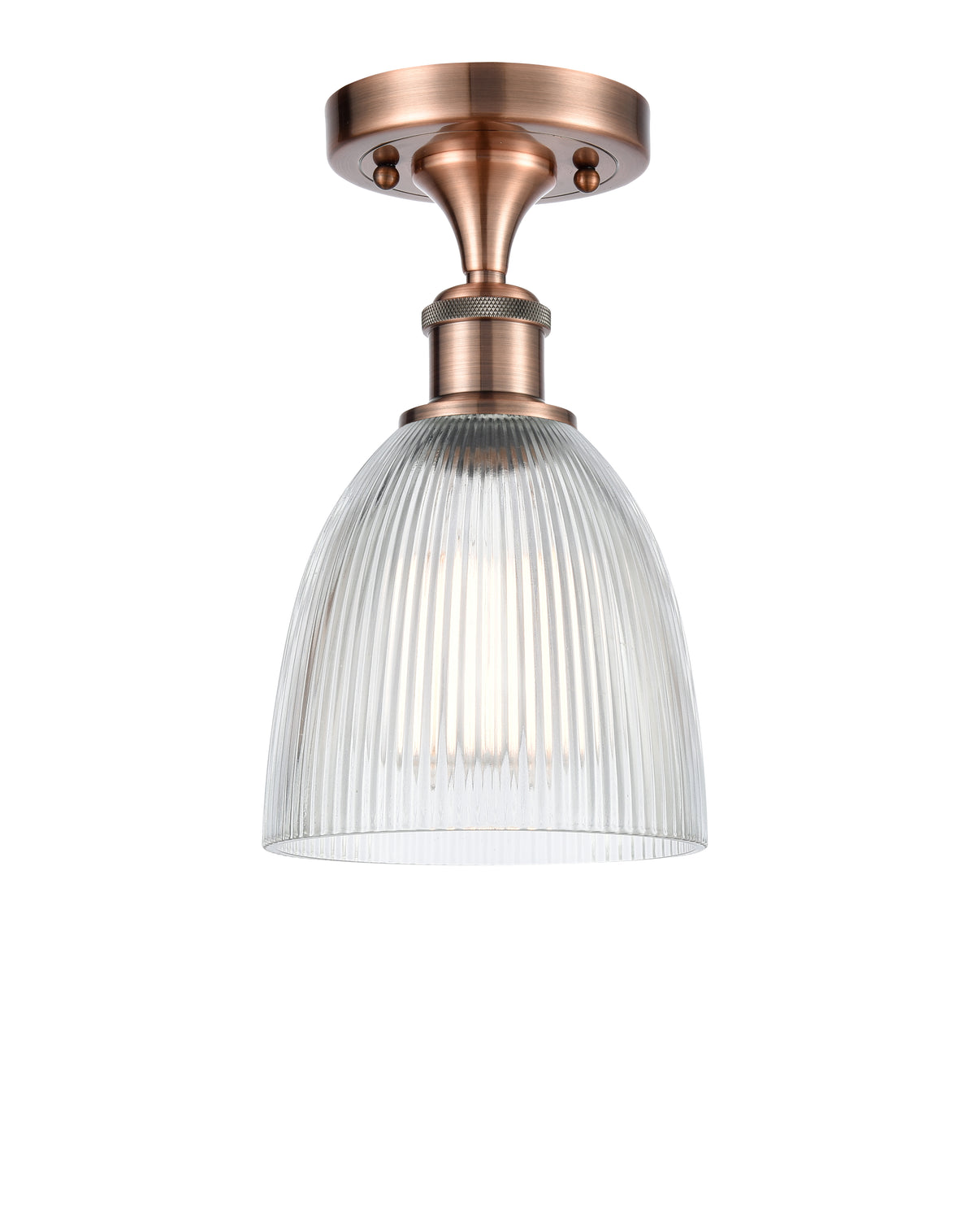 Castile 6-Inch 1-Light Semi-Flush Mount 10.25-Inch High