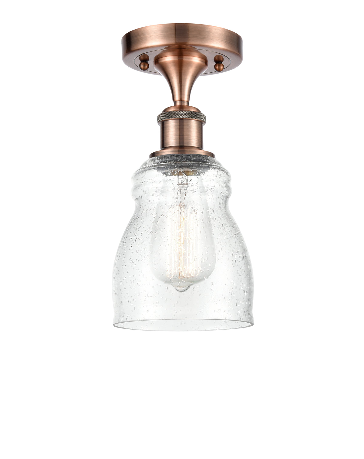 Ellery 5-Inch 1-Light Semi-Flush Mount with LED Bulb