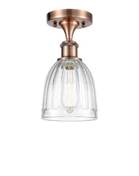 Ballston Semi-Flush Mount White Polished Chrome