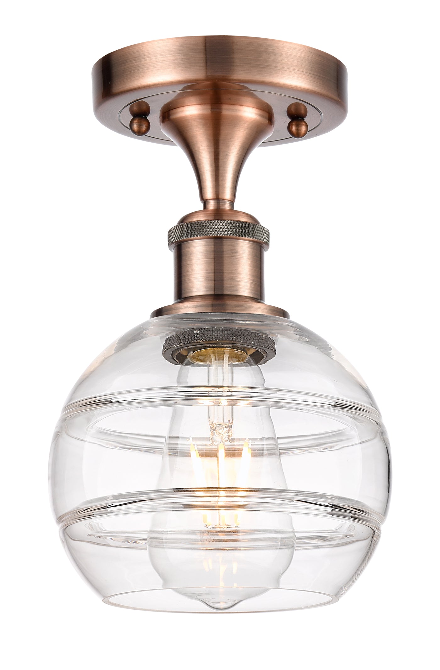 Ballston Semi-Flush Mount White Glass