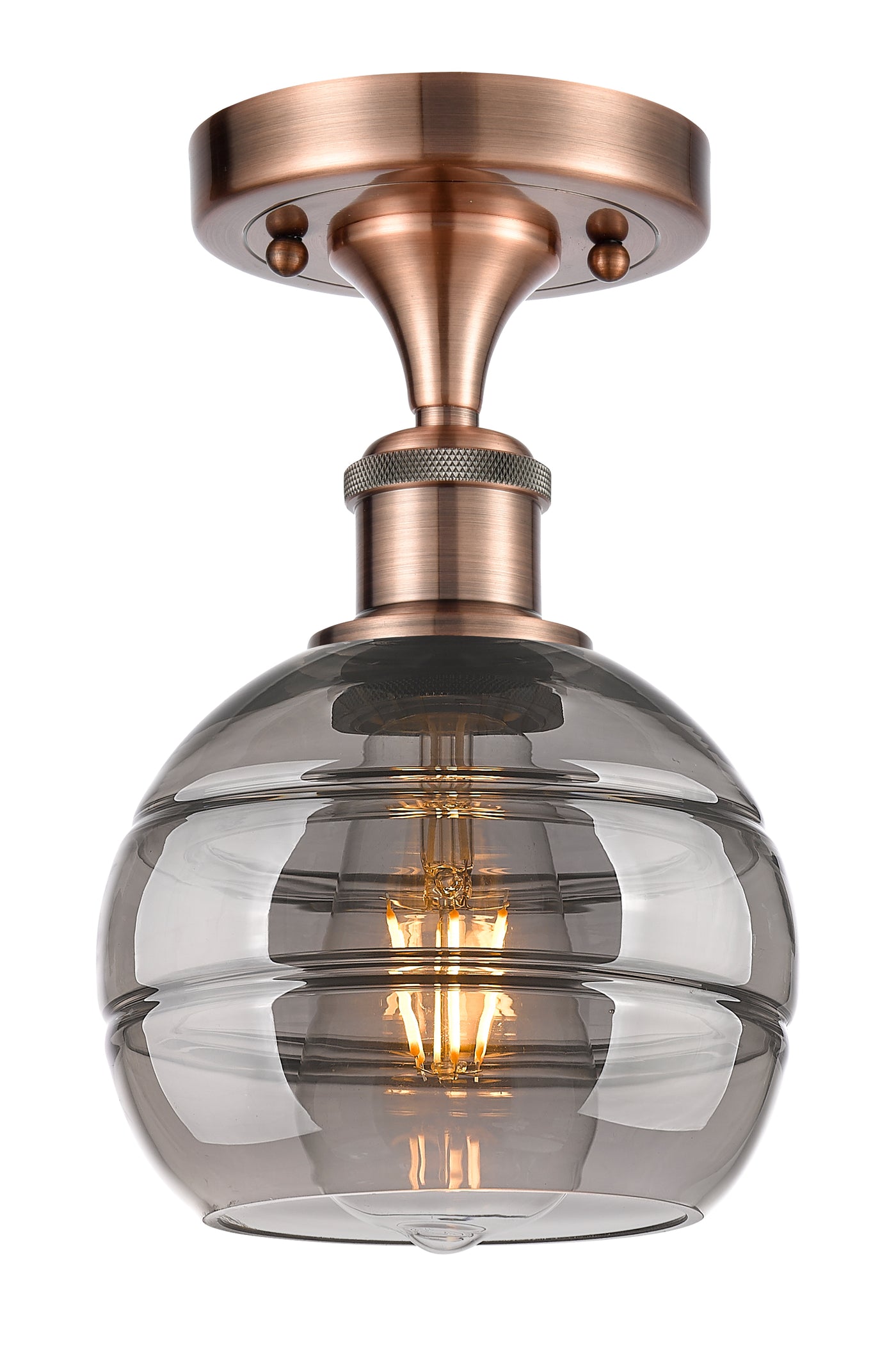 Ballston Semi-Flush Mount White Glass