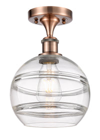 Ballston Semi-Flush Mount White Chrome