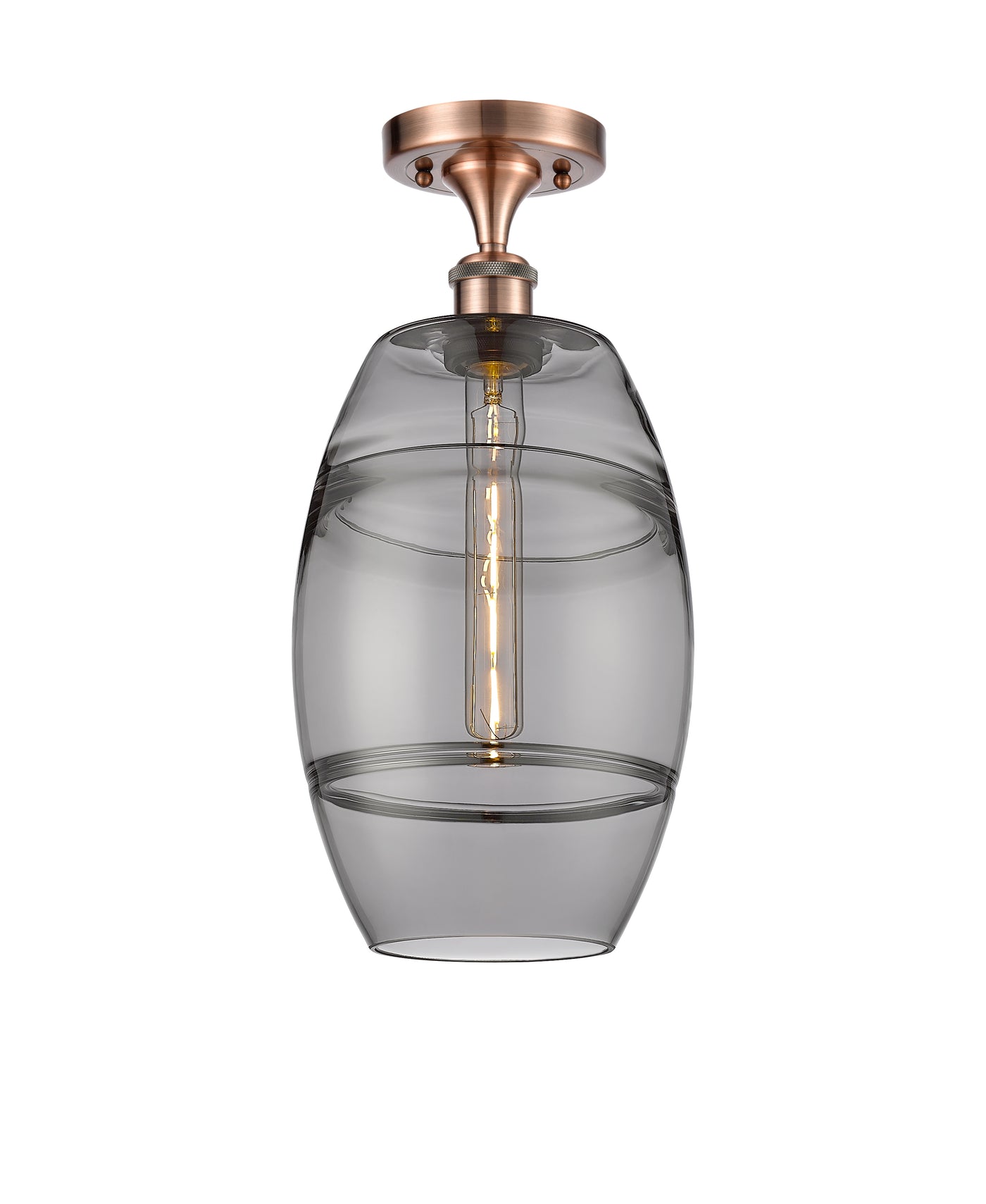 Ballston Semi-Flush Mount Cast Brass White