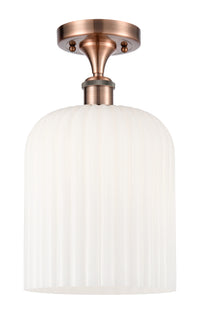 Ballston Semi-Flush Mount White Chrome