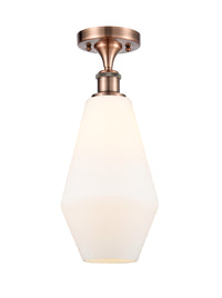 Ballston Semi-Flush Mount White Chrome