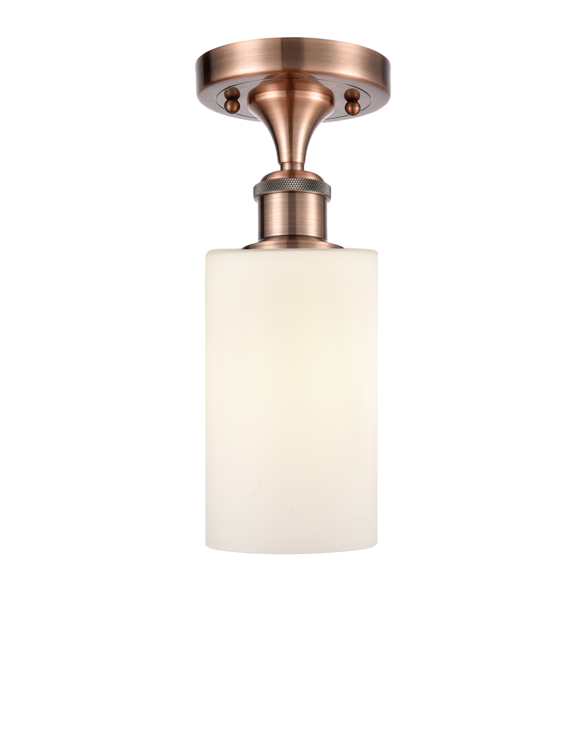 Clymer 4-Inch 1-Light Semi-Flush Mount with LED Bulb