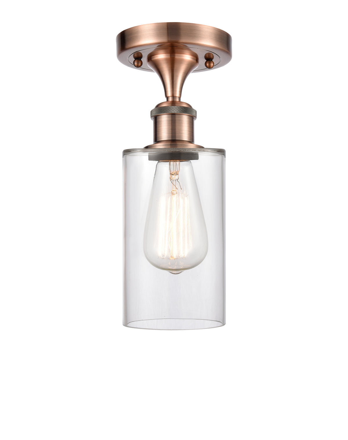 Clymer 4-Inch 1-Light Semi-Flush Mount with LED Bulb