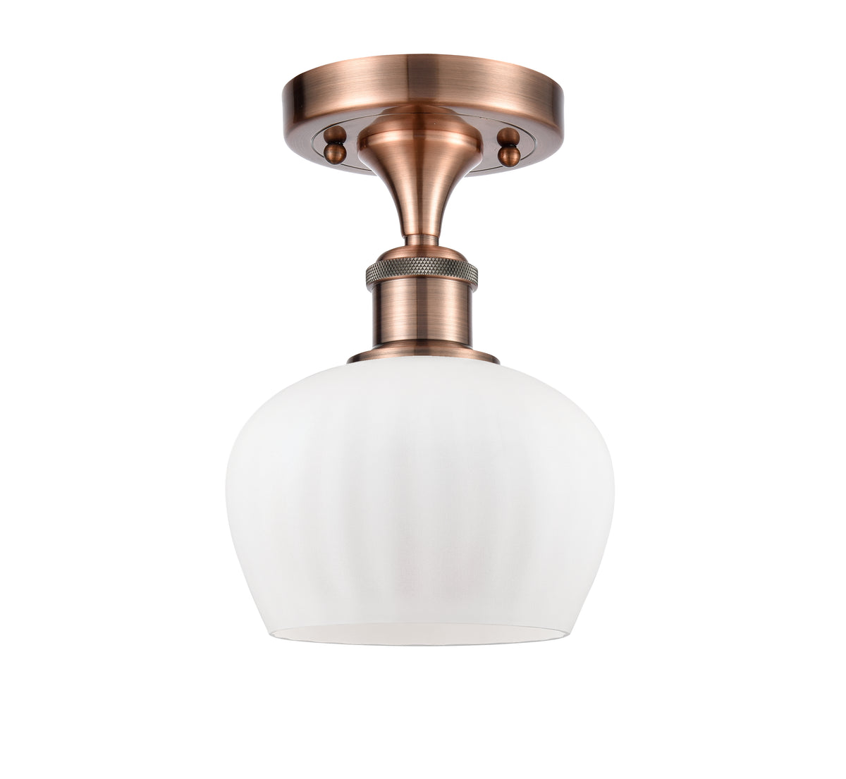 Fenton 7-Inch 1-Light Semi-Flush Mount with LED Bulb