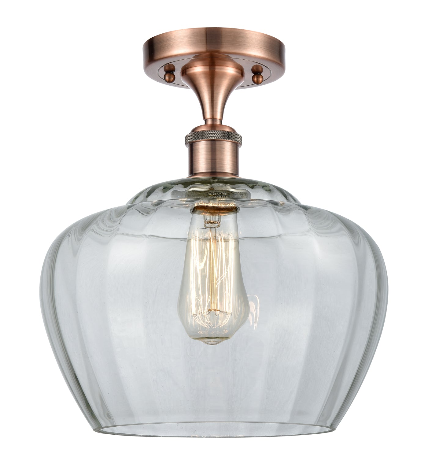 Ballston Semi-Flush Mount Polished Chrome Glass