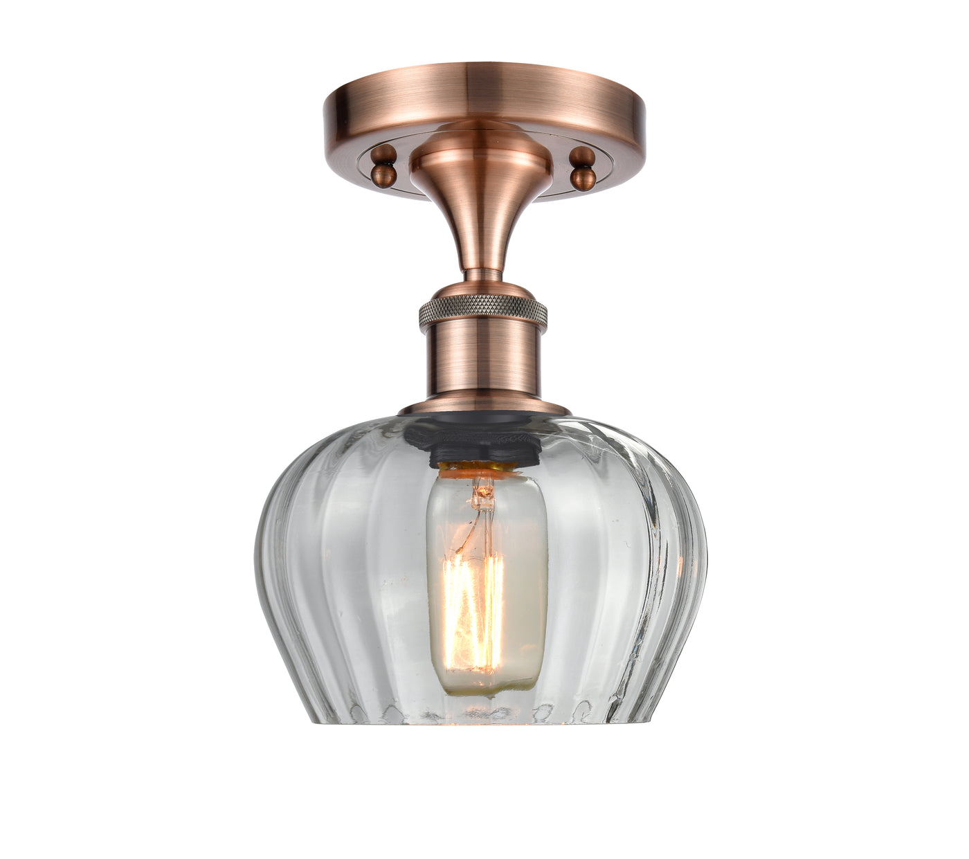 Ballston Semi-Flush Mount White Chrome