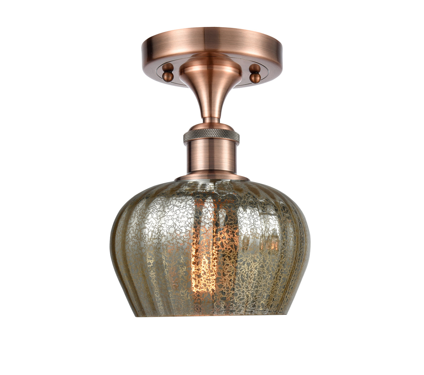 Ballston Semi-Flush Mount White Chrome