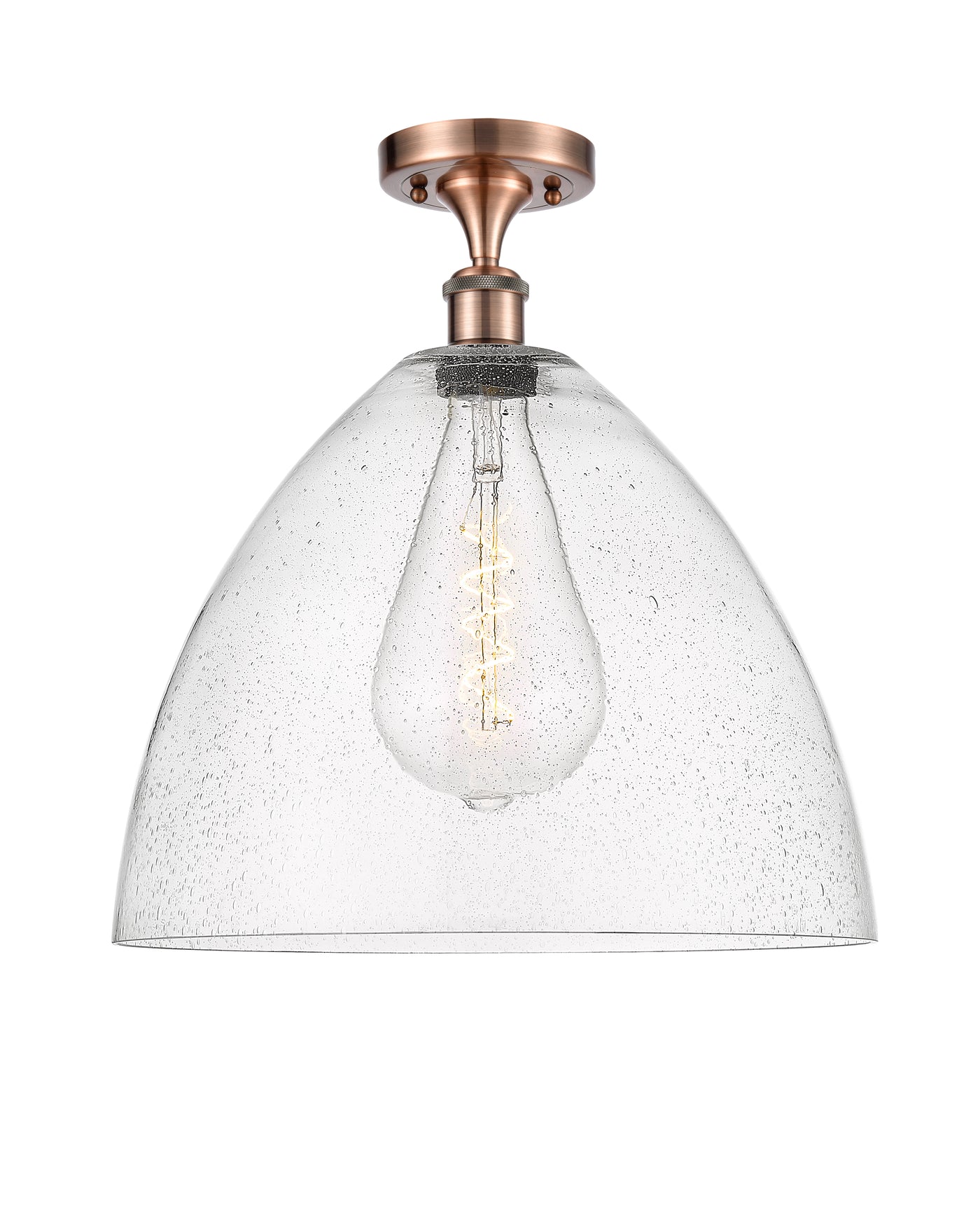 Ballston Semi-Flush Mount White Chrome Brass