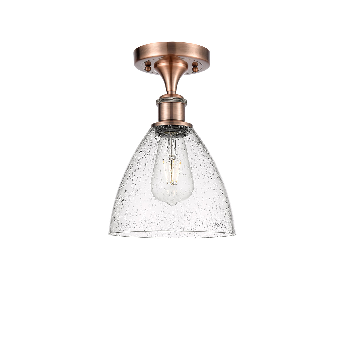 Ballston Semi-Flush Mount Seedy Glass